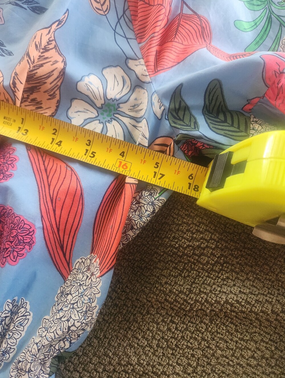 Talbot's NWT Multi-Colored Dress In Floral Print With Ruffle Hem; Petite Small - Picture 7 of 10